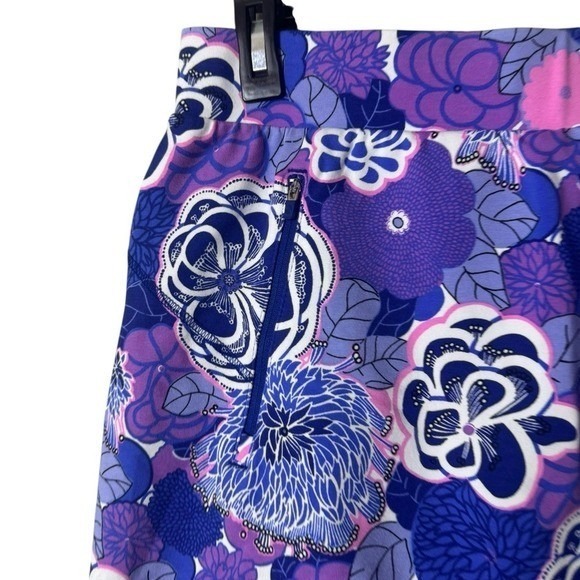 T by Talbots Everyday Stretch Skort Large Spring Blossoms Tenniscore Athleisure - Picture 3 of 7